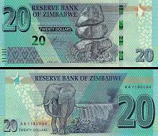 *20 dolárov Zimbabwe 2020, P104 UNC - Kliknutím na obrázok zatvorte -